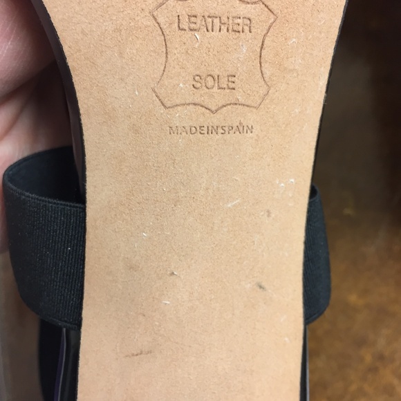 STUART WEITZMAN BLACK SANDALS SZ 7.5 M, 2 inch heels - Picture 5 of 12